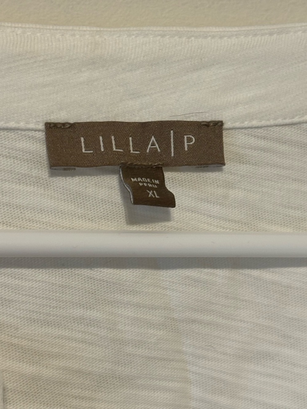 Lilla P White 100% Cotton Womens Top Size XL - Picture 3 of 8